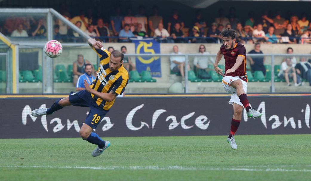 Alessandro Florenzi segna il gol dell&#39;1-0. Ansa